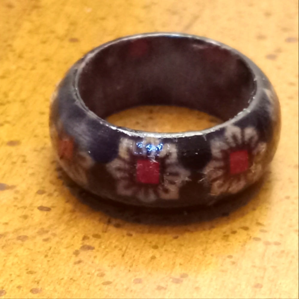 Flower Wood Ring